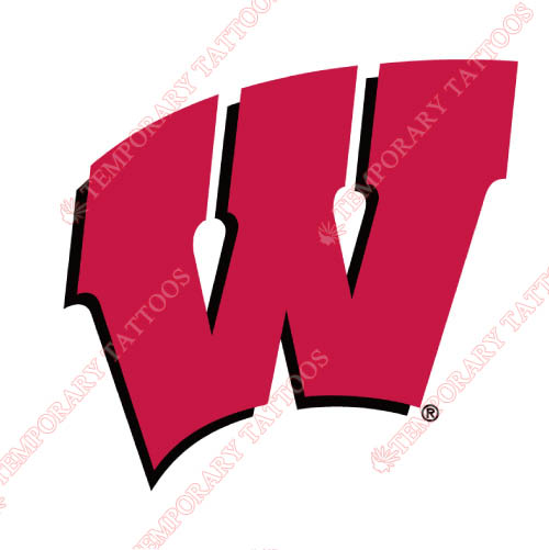 Wisconsin Badgers Customize Temporary Tattoos Stickers NO.7020